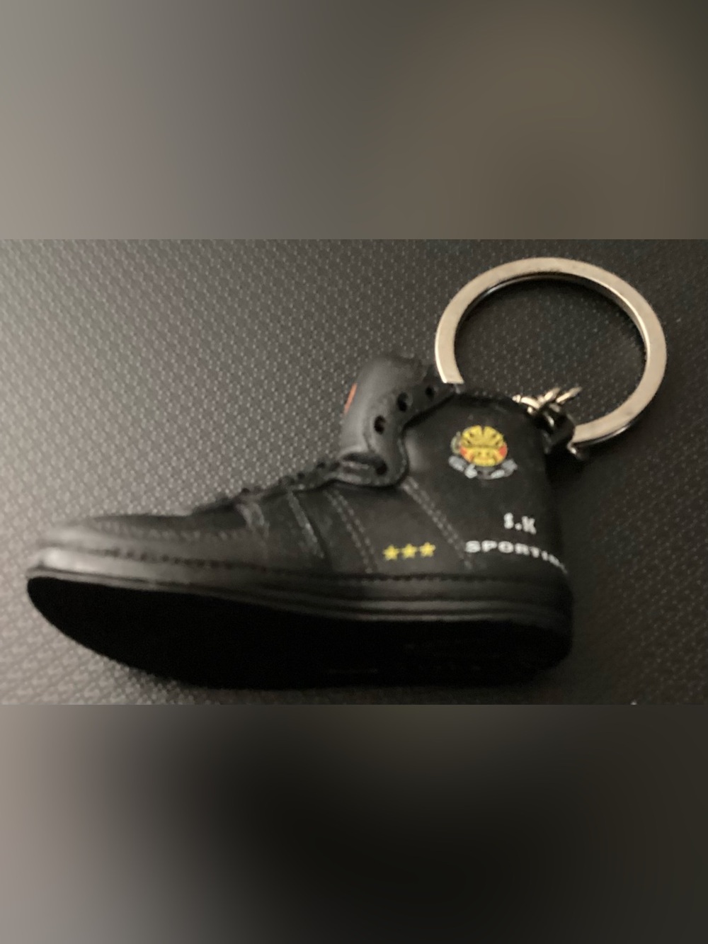3D Mini Black Hy-Top Sneaker Keychain Collectible Gift for Sneakerhead Lovers